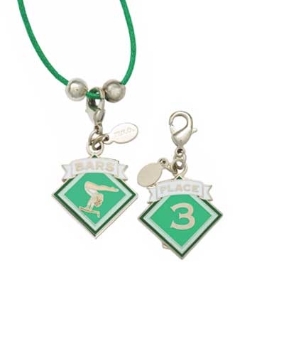 3rd Place Bars Charm & Cord Necklace FREE SHIPPING