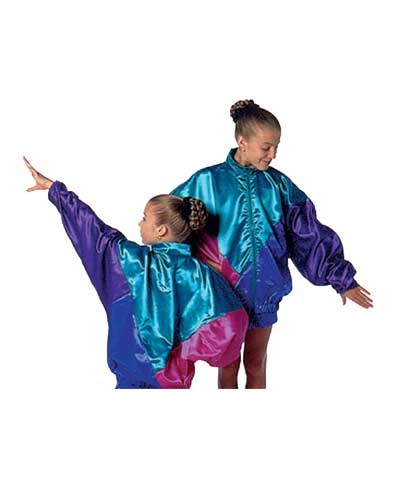 Satin T-Jacket Warmup-Royal/Purple/Teal/Fuchsia FREE SHIPPING