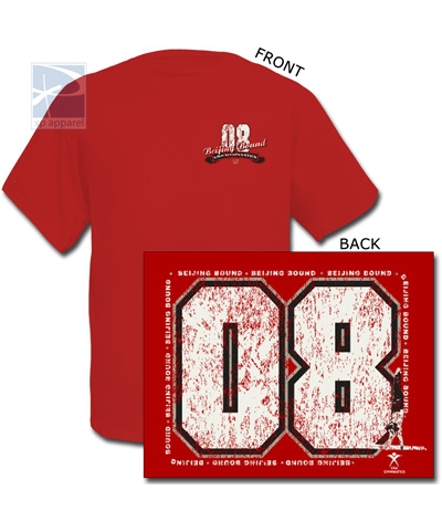 Red USA Gymnastics Beijing Bound Tee FREE SHIPPING