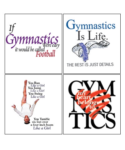 Set Of 4 Gymnastics Book Tees