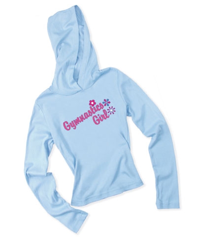 Gymnastics Girl Ribbed Hoodie Tee