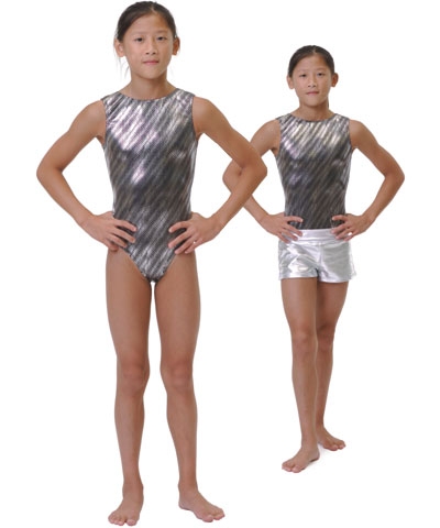 Silver Shimmer Lycra Leo