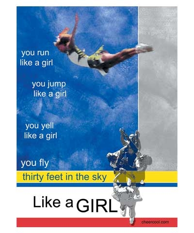 18"x24" Cheer Like A Girl Poster FREE SHIPPING