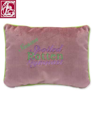 Personalized Spoiled Rotten Gymnast Pillow