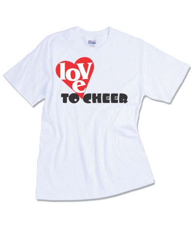 Cheerleader Love To Cheer Tee FREE SHIPPING