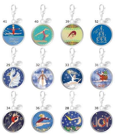 Christmas Ball Retro Charms (Set of 12)