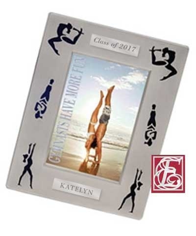 Engraved Graduation Gymnastics Silhouette Frame
