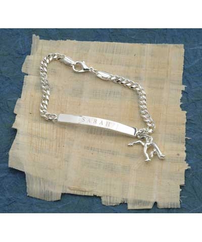 Engraved Gymnastics or Cheer ID Bracelet FREE SHIPPING