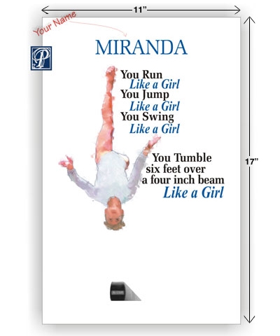 11"x17" Personalized Like A Girl Poster FREE SHIPPING