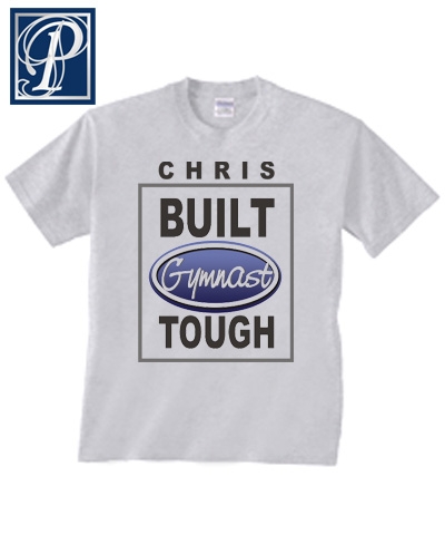 Personalized Gymnast Built Tough Tee FREE SHIPPING