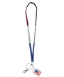 RWB Rhinestone Lanyard with Back Handspring Flag Charm