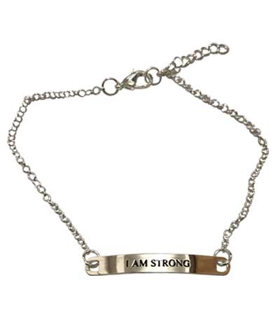 "I Am Strong" Chain Bracelet