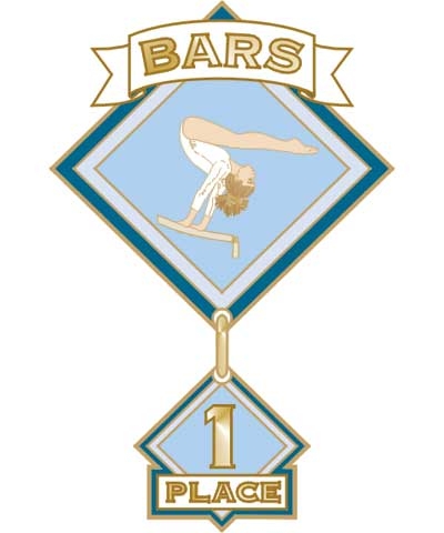Bars 1st Place Pin