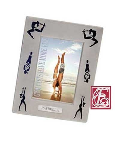 Engraved Gymnastics Silhouette Frame