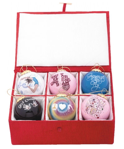 Favorite TEN-O Designs Mini Christmas Balls Set of 6