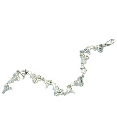 Sterling Silver Cheer Jump Bracelet